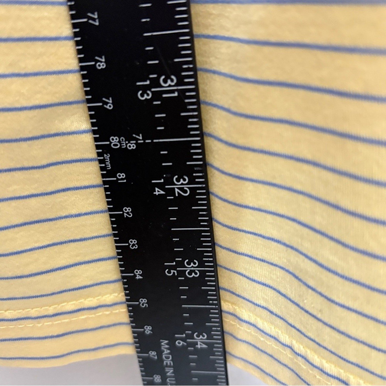 Peter Millar Vintage Tag Yellow Striped Polo Shirt with Textured Fabric XXL gallery