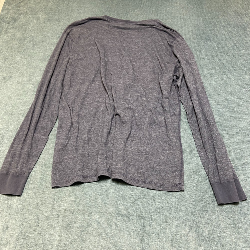Civilianaire Knitwear Shirt Men XL Gray Streetwear Trendy Henley Neck 1/4 Button gallery