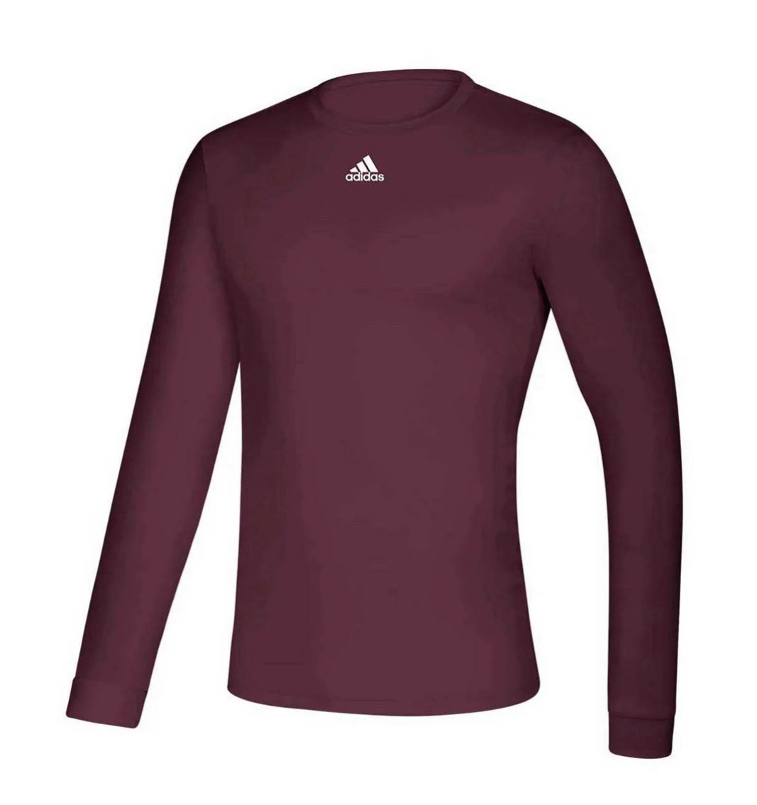 adidas Creator Long Sleeve Tee Maroon EK0128 Men’s Size 2XL New W Tags