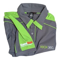 RARE Xbox 360 GameStop Employee Video Promo Polo Shirt “Power To The Players”