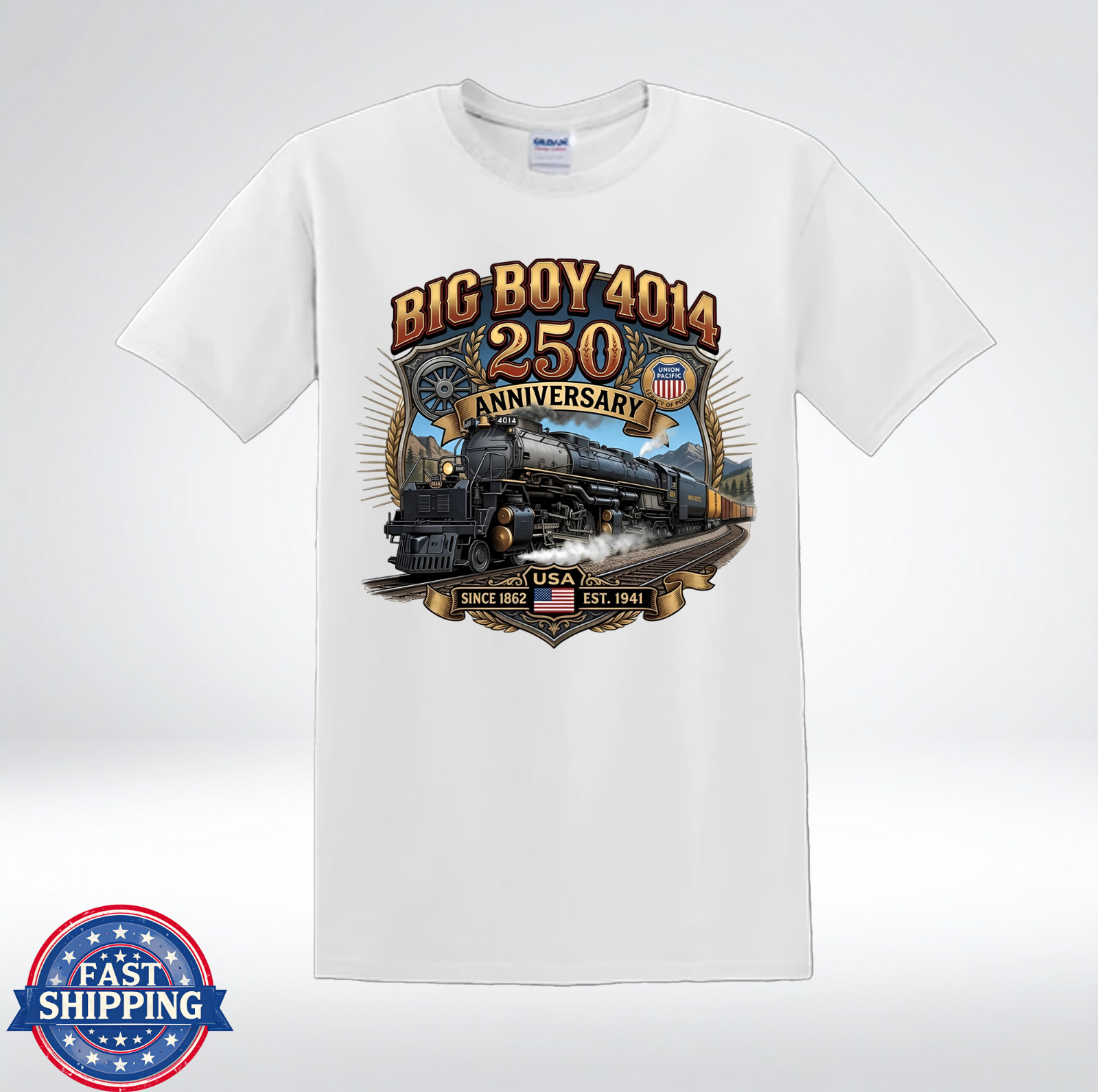Big Boy 4014 250 Anniversary Steam Train T-Shirt gallery