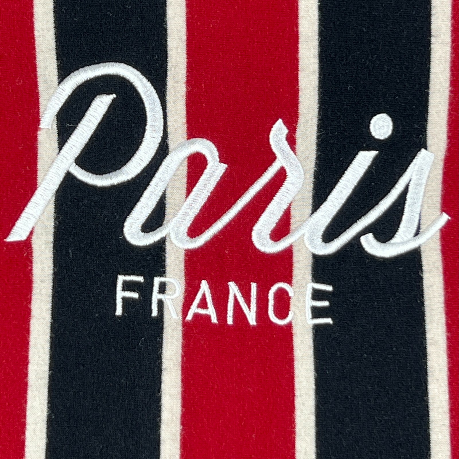 RSQ Collective Shirt Men Large Paris France Spell Stripe Work Party Gym Core Go gallery
