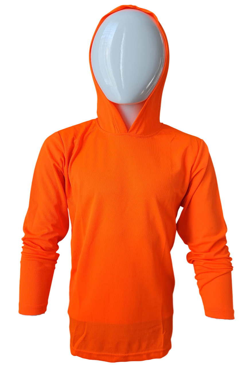DRI-FIT Performance Hoodie Long Sleeve T-Shirts, UPF 50+ Sun Protection Hooded