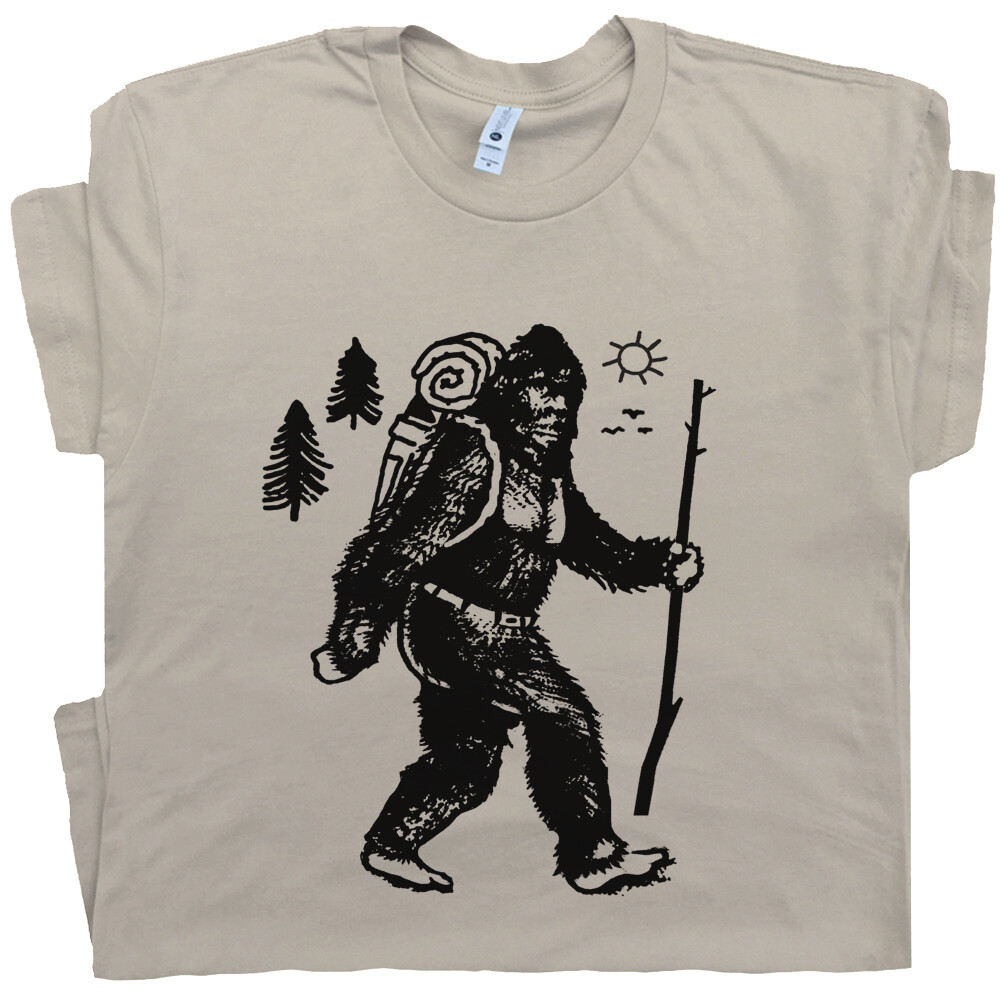 Bigfoot Hiking T Shirt Funny Sasquatch Cool Camping Men Women Appalachian Trail gallery