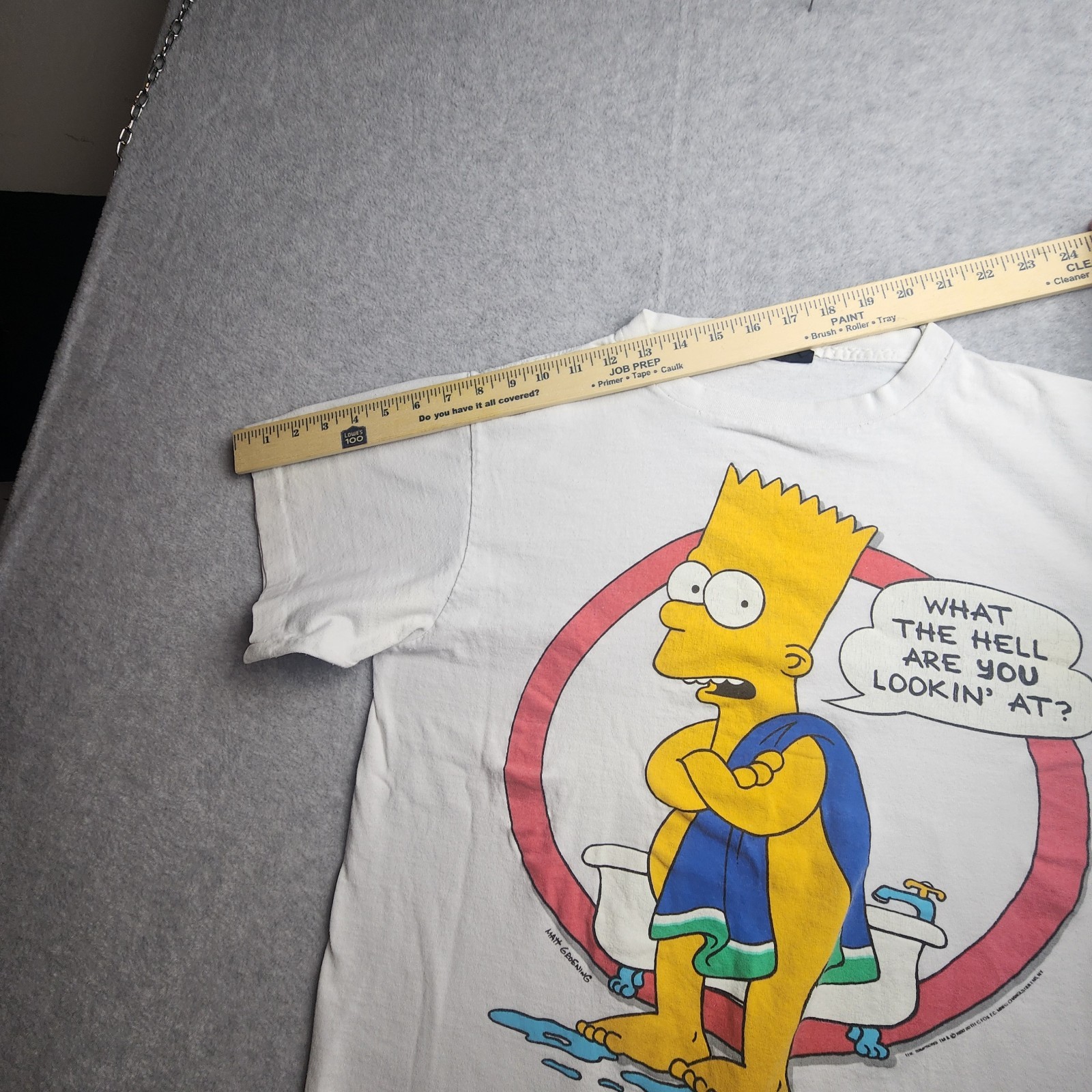 Vintage 1990 Bart Simpson "What the hell are you lookin' at?" T-Shirt L gallery