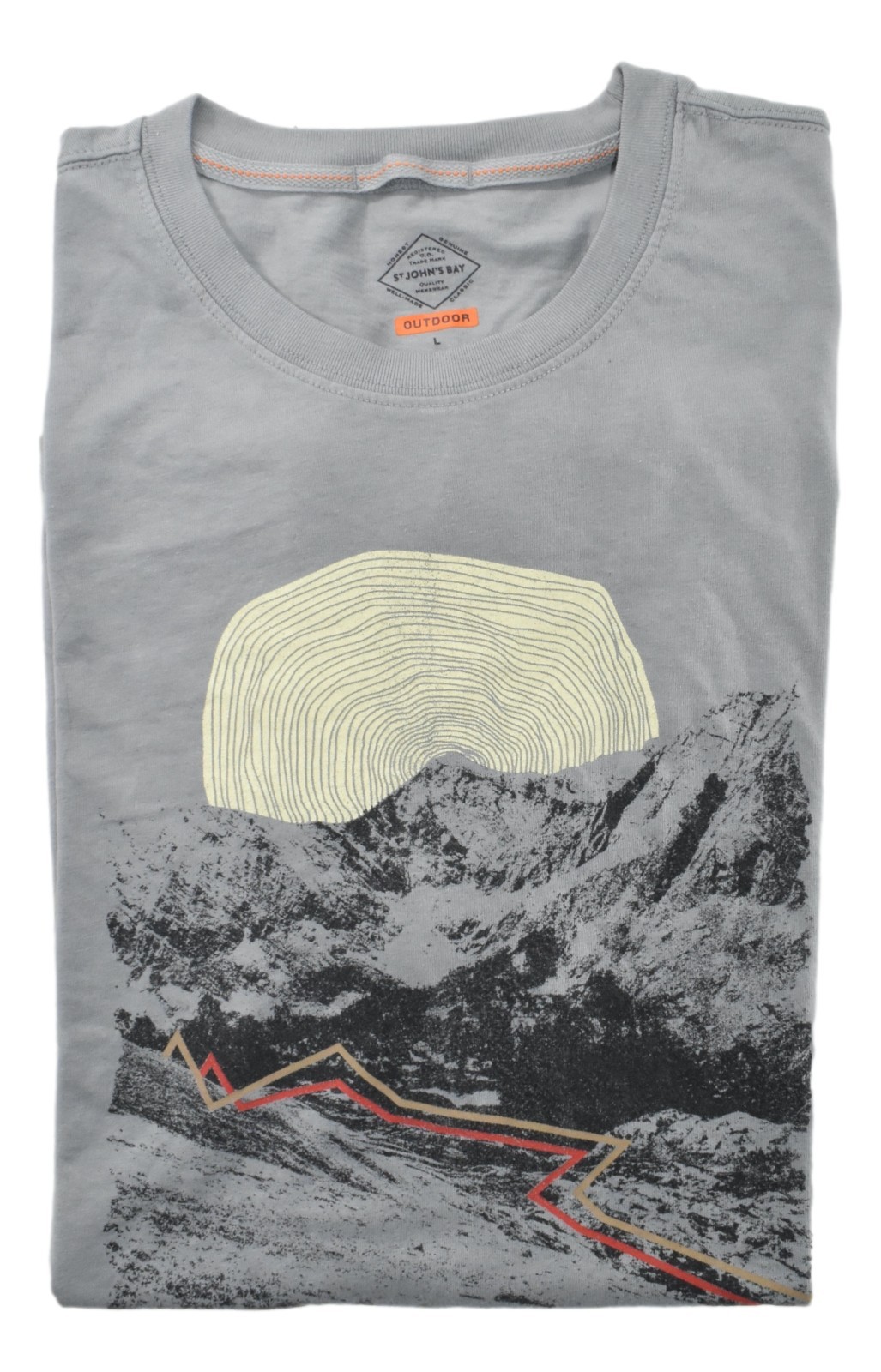 St. John’s Bay Mens Crew Neck Short Sleeve Class Fit Grap T-Shirt - Gr Mtn - L gallery