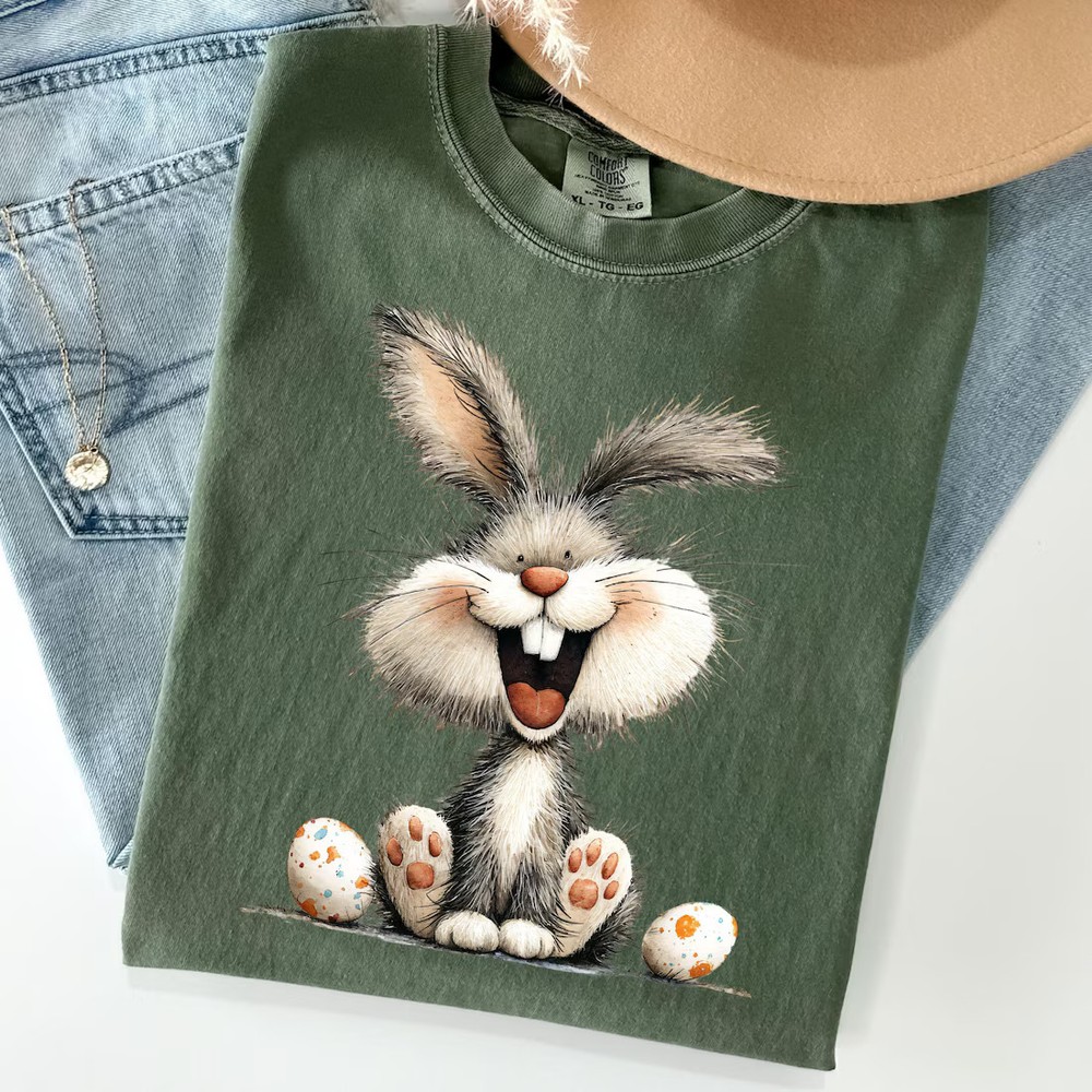 Joyful Easter Bunny Shirt, Festive Bunny Tee, Happy Easter T-Shirt Gift