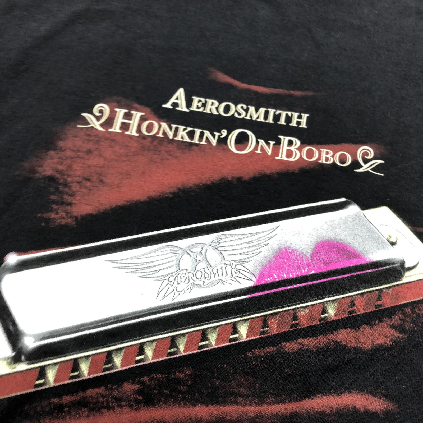 Vintage Aerosmith Shirt Mens Medium Black Honkin On Bobo Tour 2004 Graphic gallery