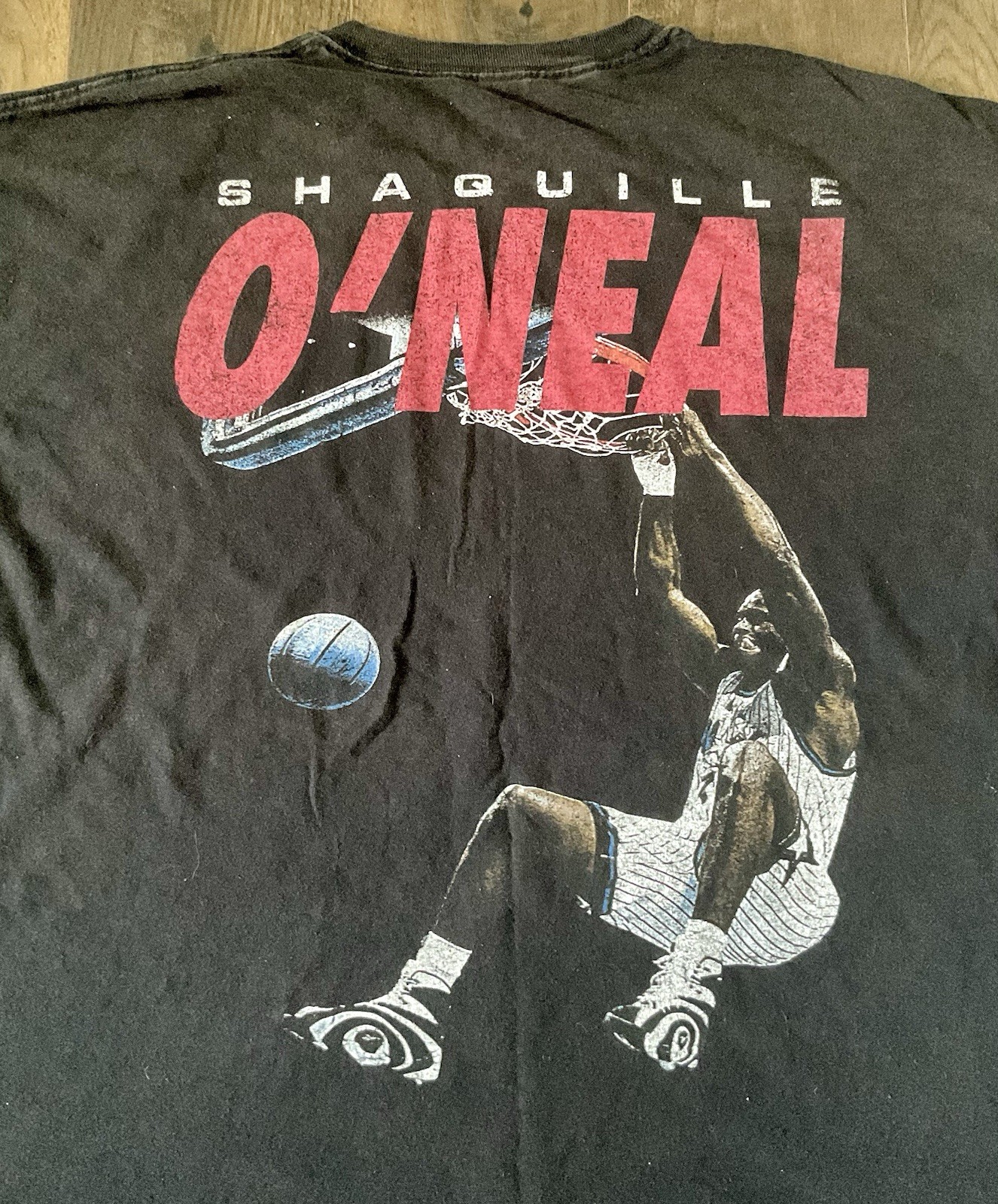 Shaquille O’Neal GOAT Crew Black Double Sided Graphic T Shirt, Size XL gallery