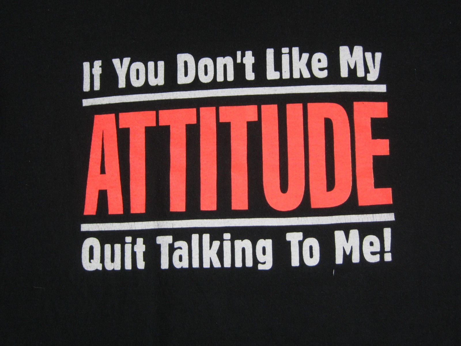 Vintage Funny Shirt Mens Large Black Attitude Quote Quit Talking USA 90s Jerzees gallery