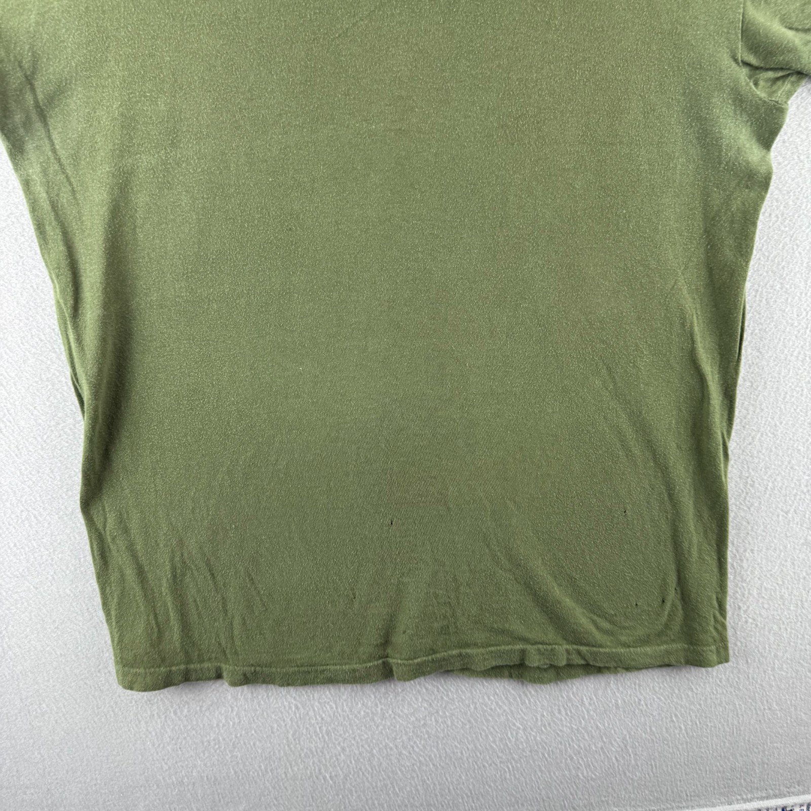 Vintage Military Shirt Mens Large Green Single Stitch Thin Cotton 70s Vietnam gallery