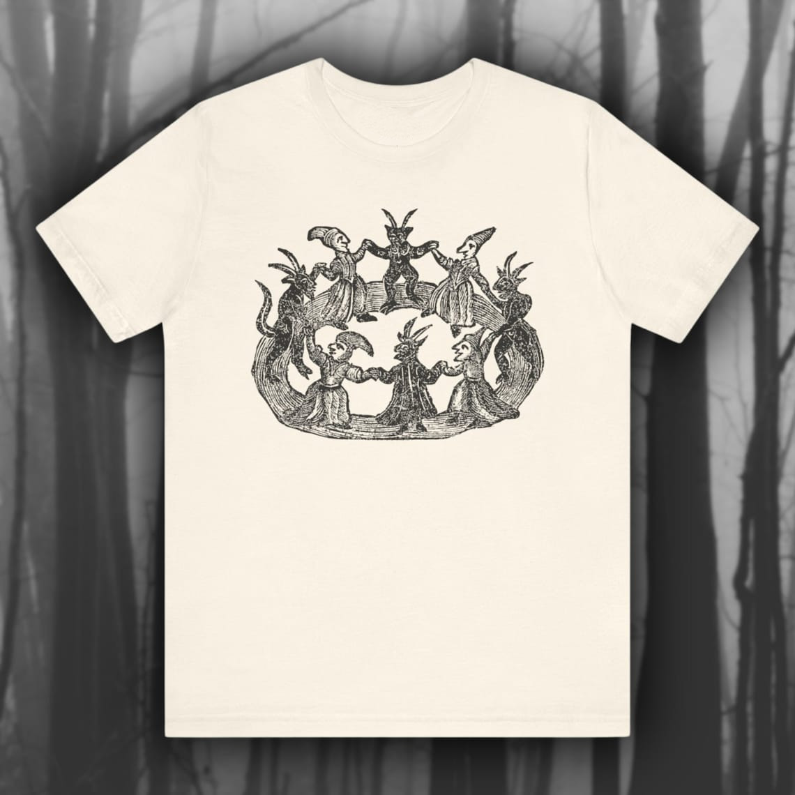 Witches and Wizards II, Vintage Woodcut Shirt, Occult Art T-shirt, Unisex tee