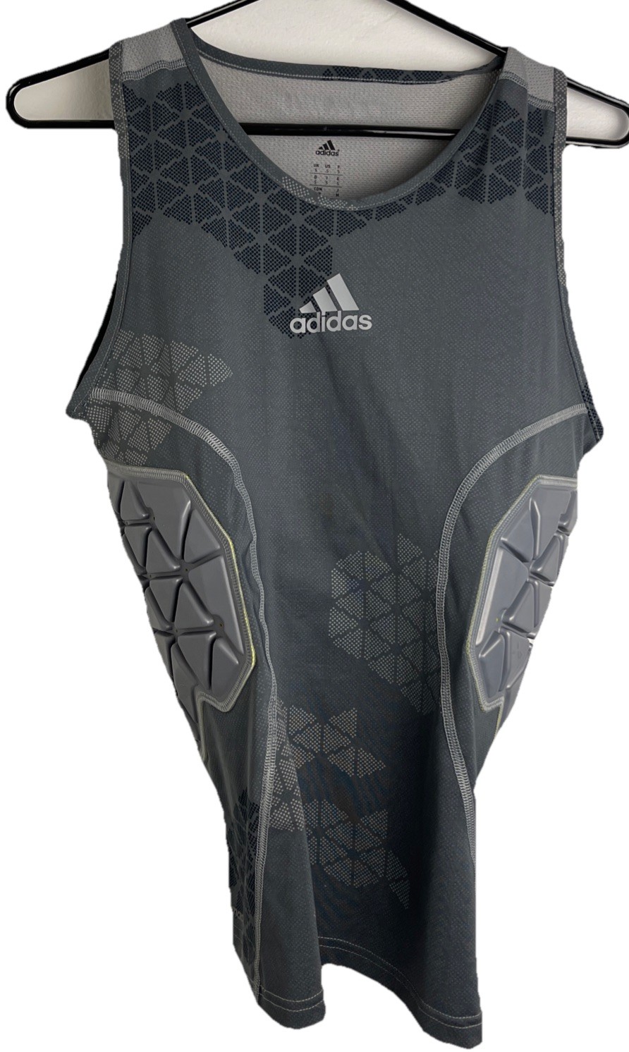 Adidas Climacool Techfit 3 Pad Compression Tank Gray Mens Size S