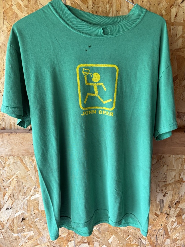 Single Stitch Hybrid Tees John Beer T Shirt Sz L