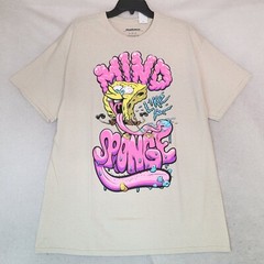 SPONGEBOB SQUARE PANTS SHIRT Mens Extra Large XL BEIGE CASUAL CARTOON ANIME NWT