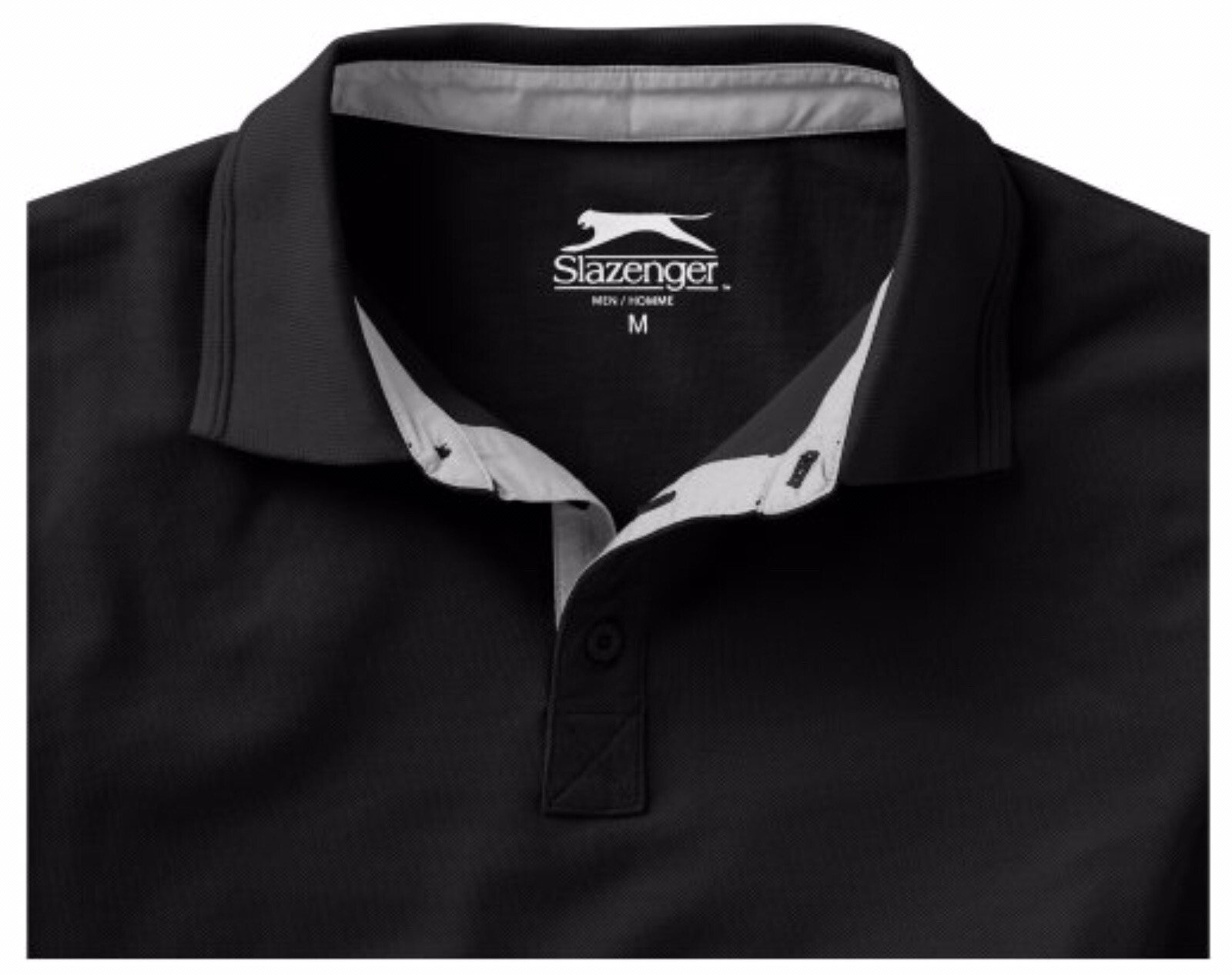 Slazenger Mens Hacker Short Sleeve Polo Black Medium
