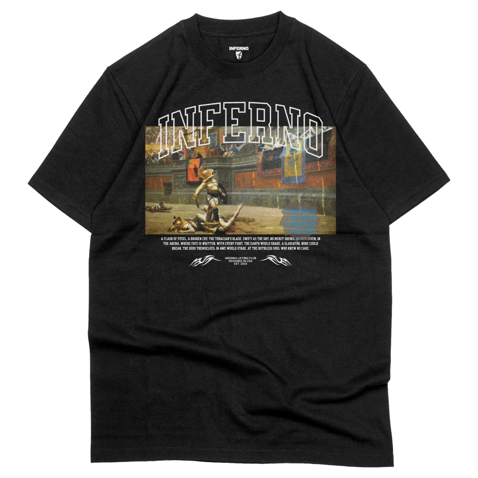 Gladiator Inferno Workout shirt, Gym tee, Pump cover, Retro, Classic art tshirt gallery