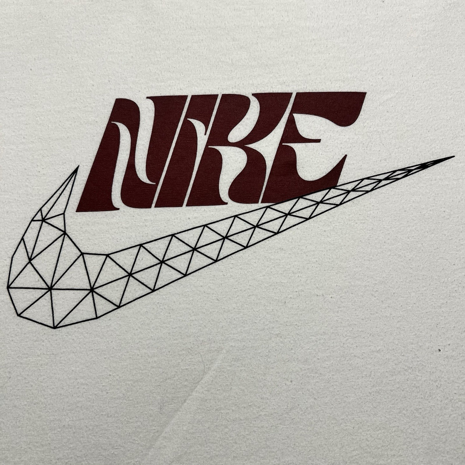 Nike Geometric Swoosh Graphic T Shirt White Mens Medium Streetwear gallery
