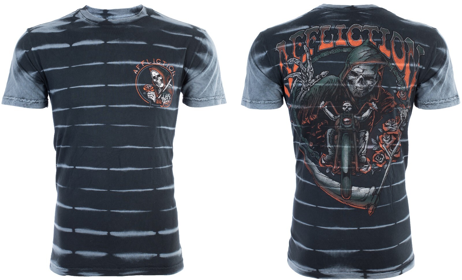 $58 AFFLICTION American Customs HELL RIDER Short Sleeve Slim Fit T-shirt NWT gallery