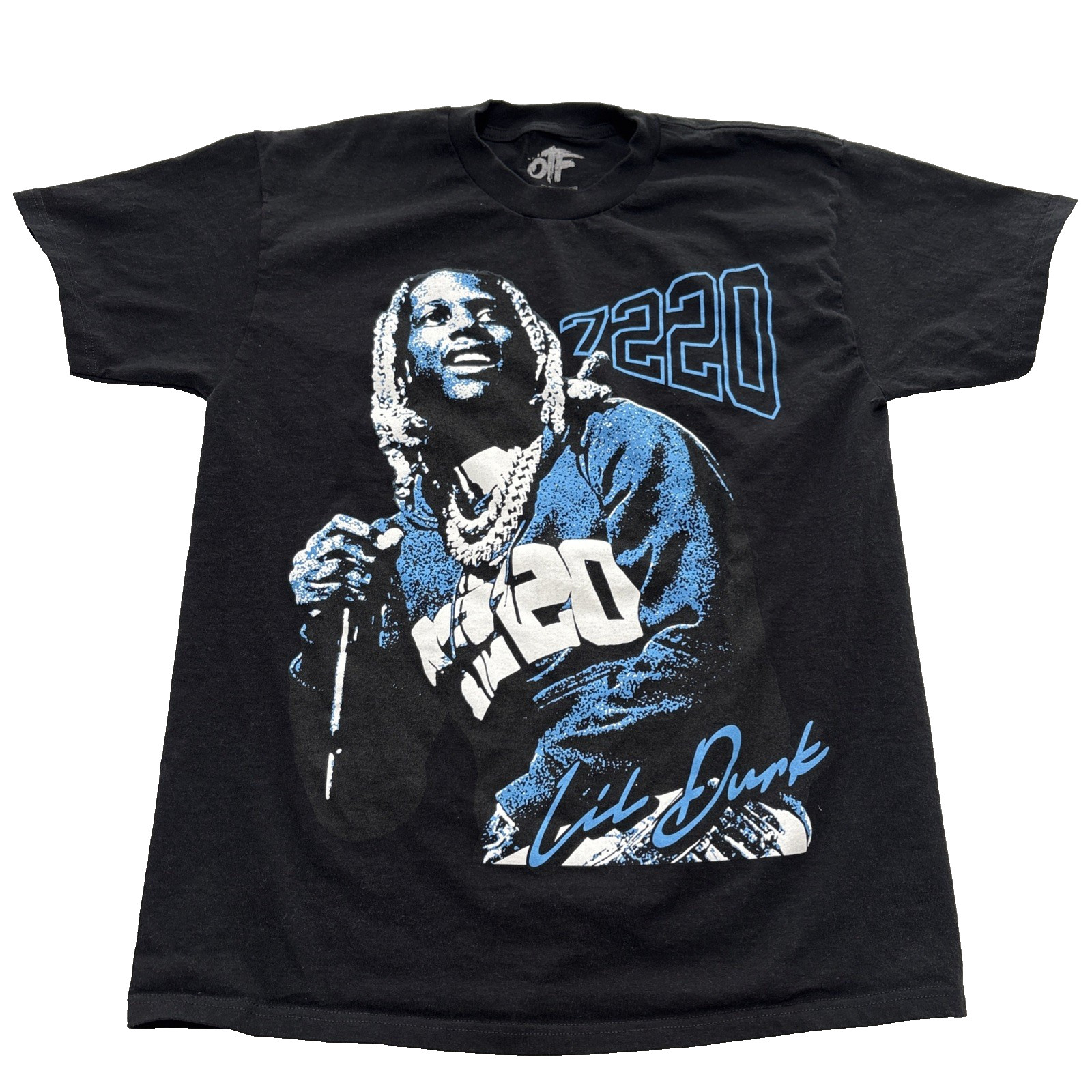 Lil Durk Only The Family OTF T Shirt Rap Black Graphic Logo Mens Large 7220