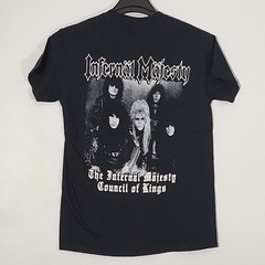 INFERNAL MAJESTY None Shall Defy L LARGE T-Shirt Black Mens Band Logo