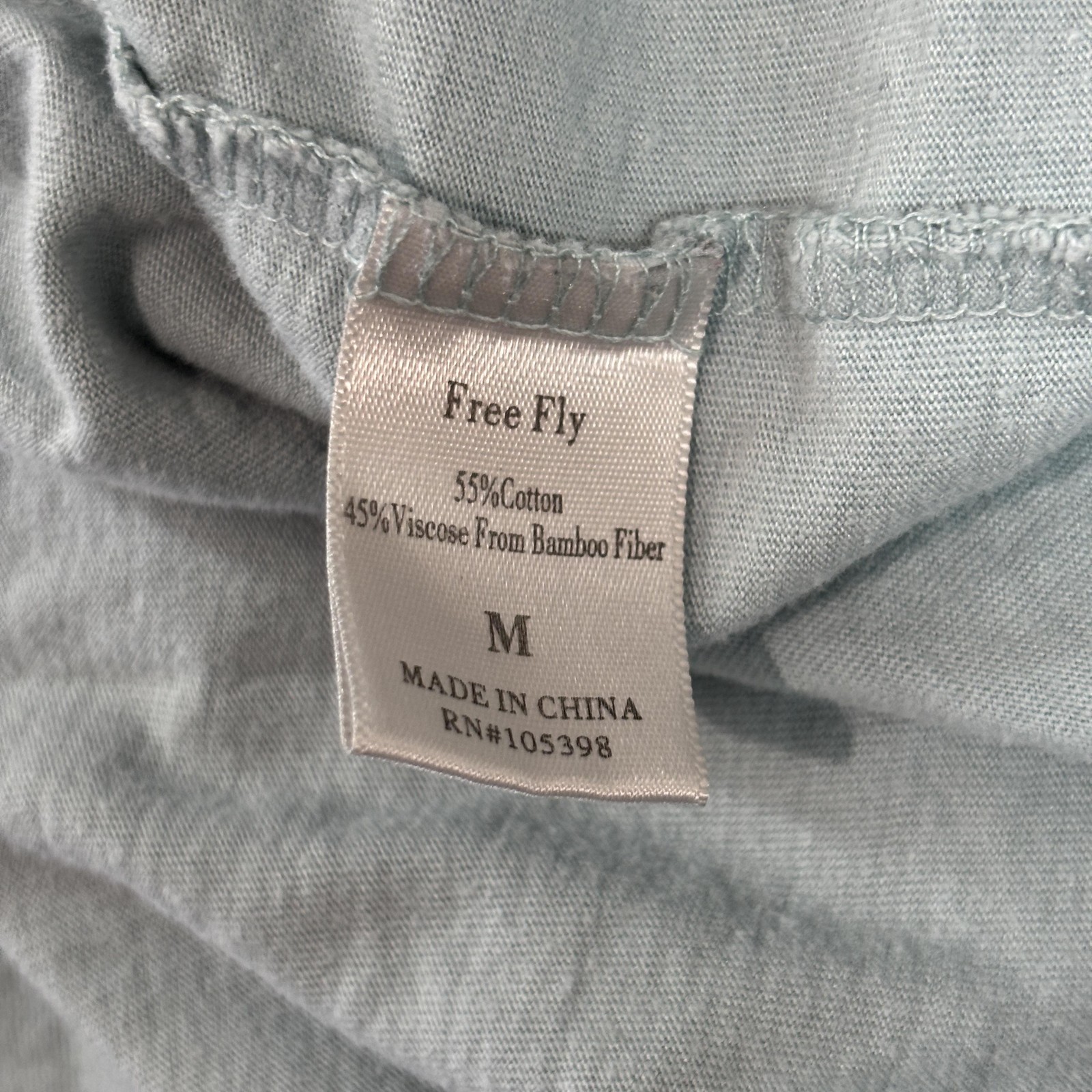 Free Fly Heritage Henley Shirt Men's Medium Light Blue Bamboo Soft Summer Tee gallery