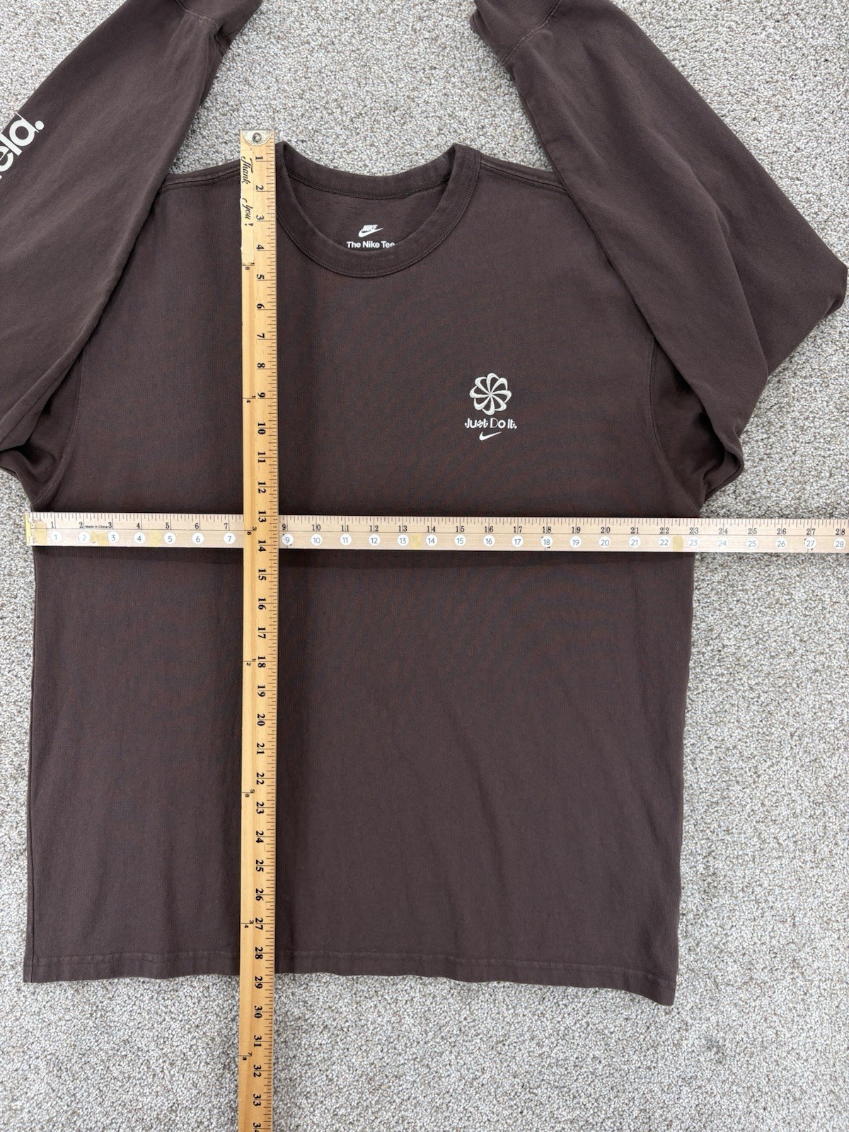 Nike Max90 Playing Field Long Sleeve Tee Mens L Loose Fit Brown Embroidered Logo gallery