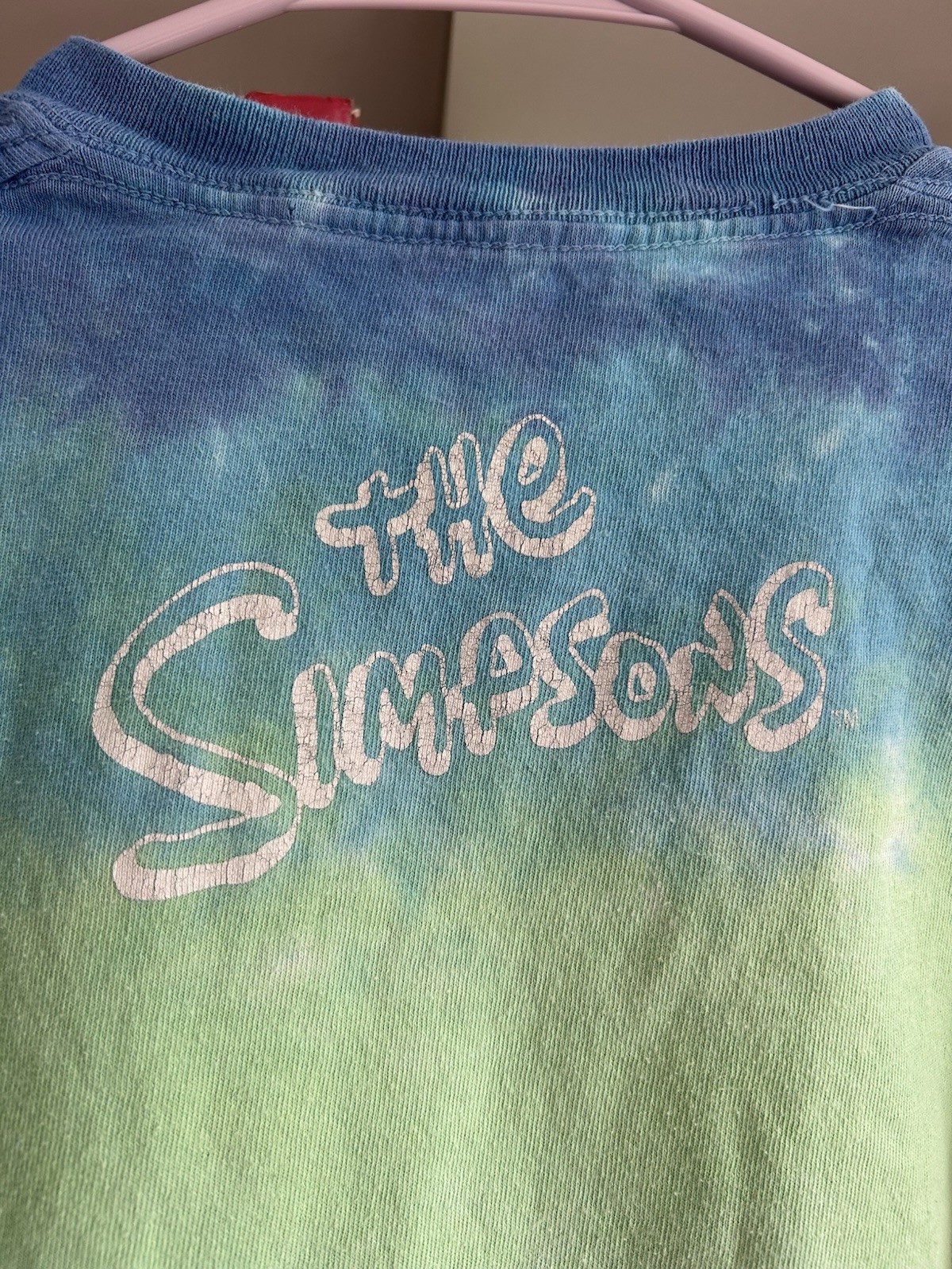 The Simpson’s Tie Dye Blue Green Graphic Tshirt Size Unknown See Measurements gallery