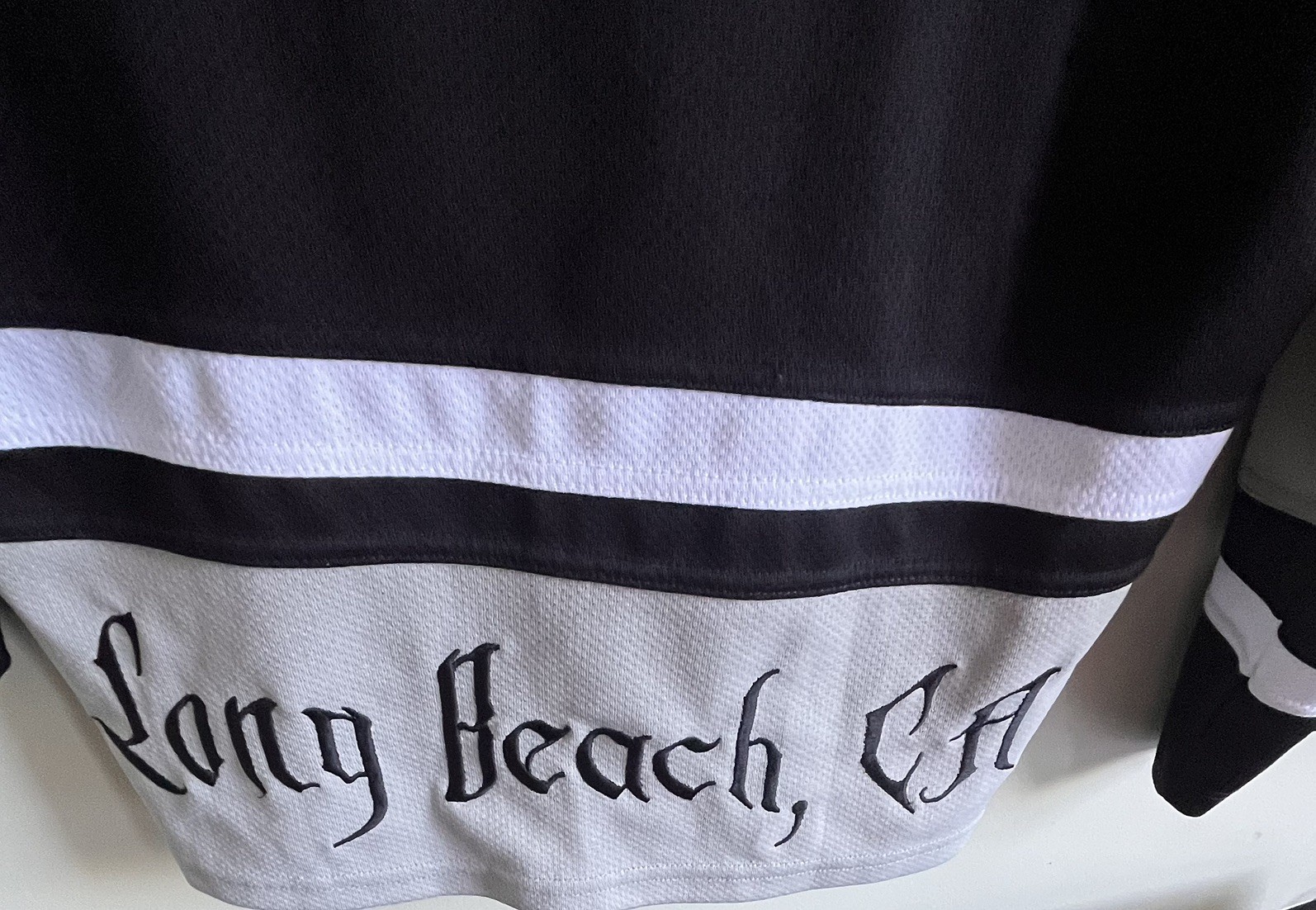Rare West Coast Choppers Jersey Iron Cross Black White Long Beach CA XL gallery