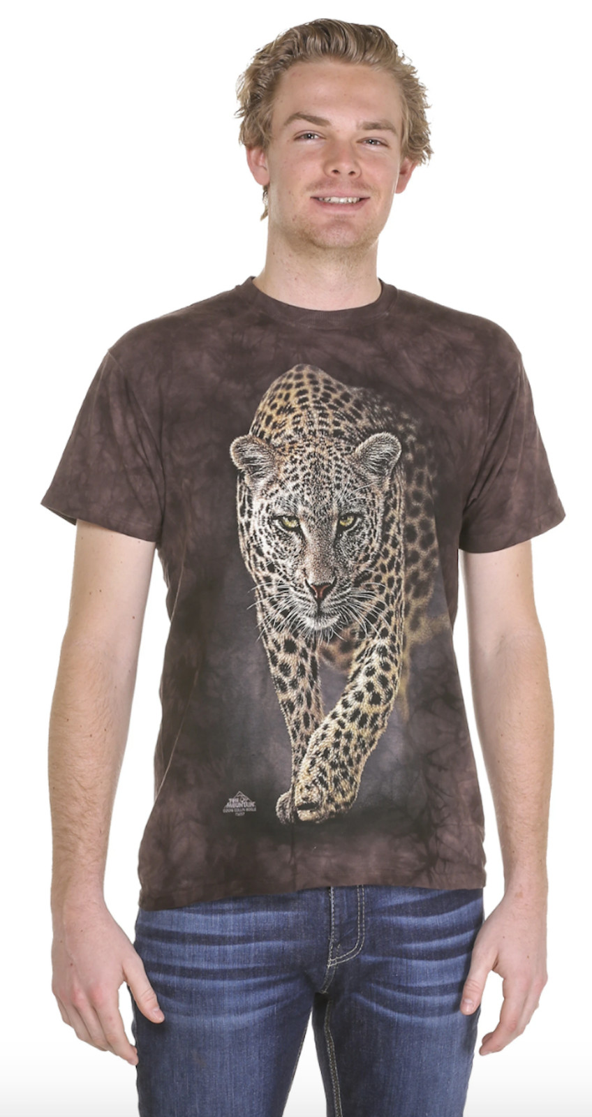 Leopard Savage Tiger King Spotted Big Cat Wild Cotton Brown Mountain Shirt S-3X gallery