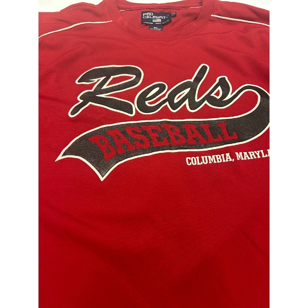 Pro Celebrity Reds Baseball Jersey Moisture Wicking Men Long Sleeve XXL gallery