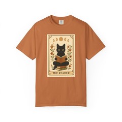 Cat Reading a Book T-shirt, Graphic Tee, Animal Lover Shirt, Bookworm Gift, Cat