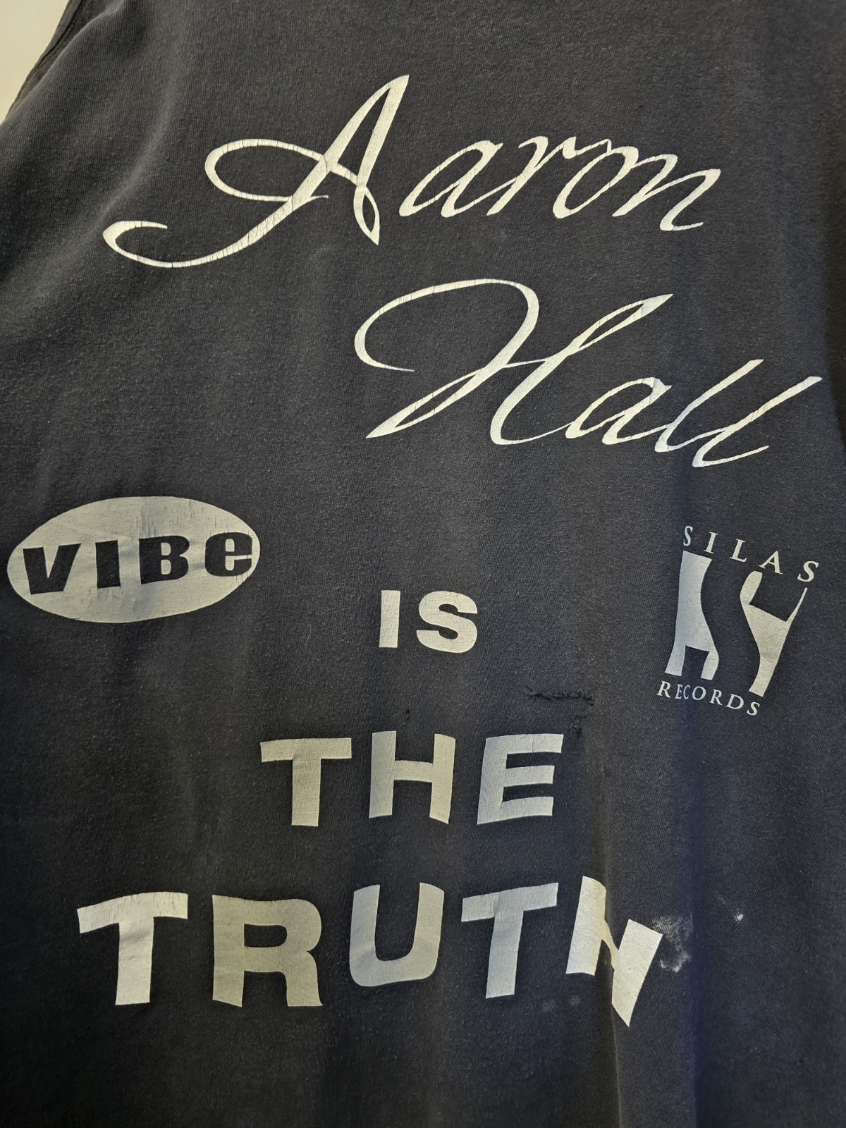 Vtg 90s Aaron Hall T Shirt OSFA R&B Vibe Records Cross Colours gallery