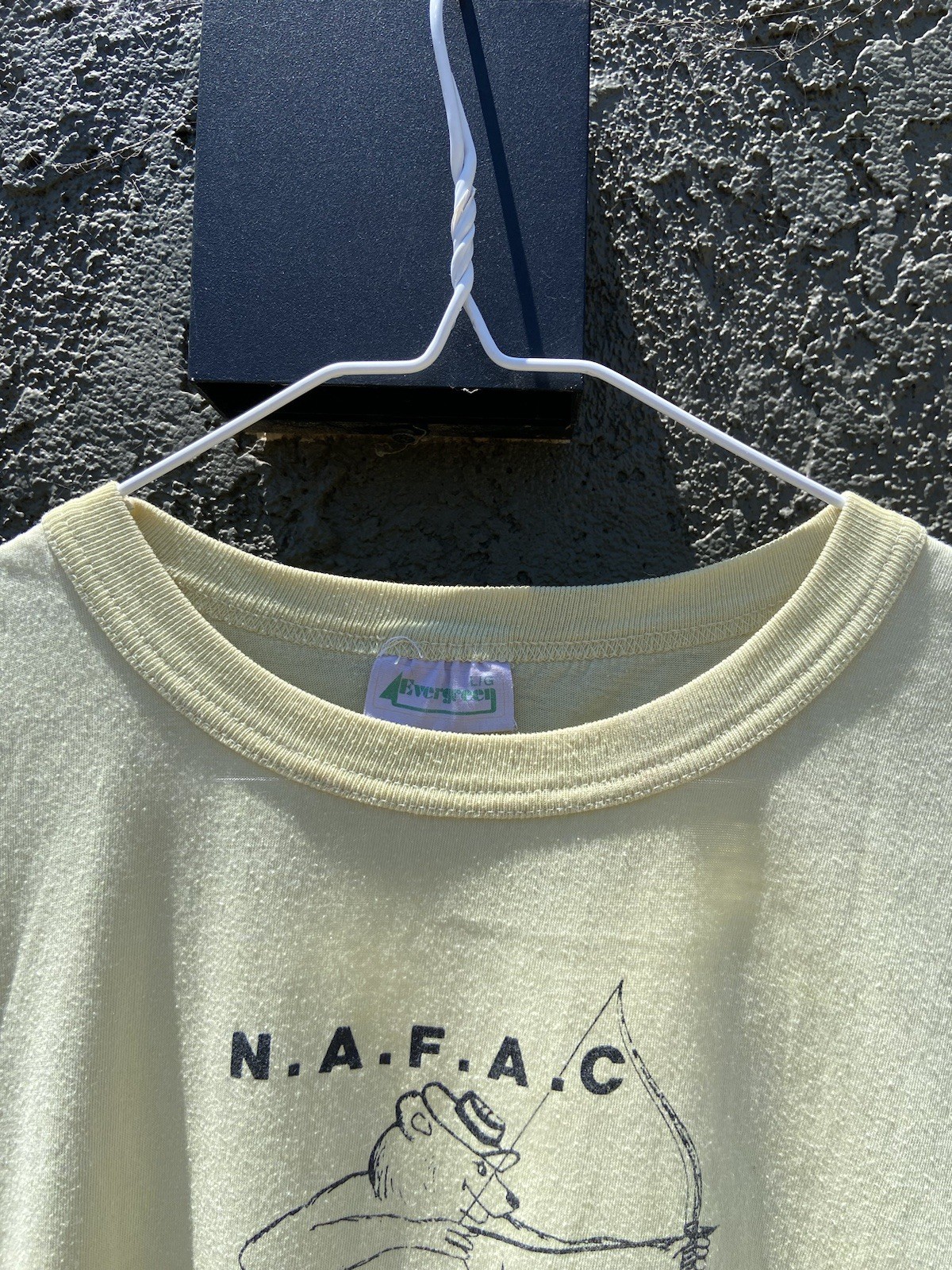 True Vintage 80s N.A.F.A.C Archery T Shirt Sz L Bulkley Smithers B.C Yellow USA gallery