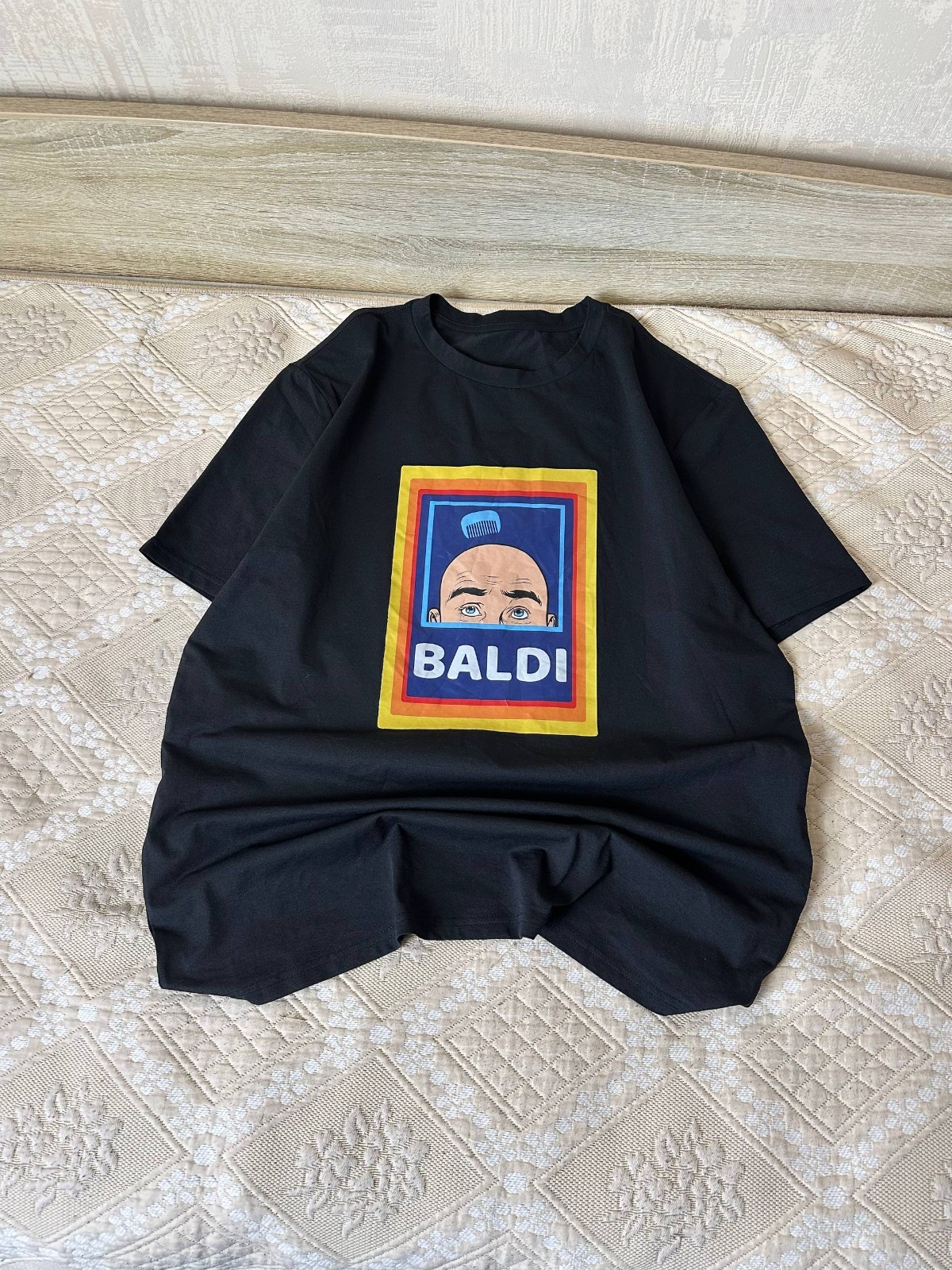 Vintage T Shirt Baldi Logo Joke Game Y2K 90s USA Windows Mens Size XL Black gallery