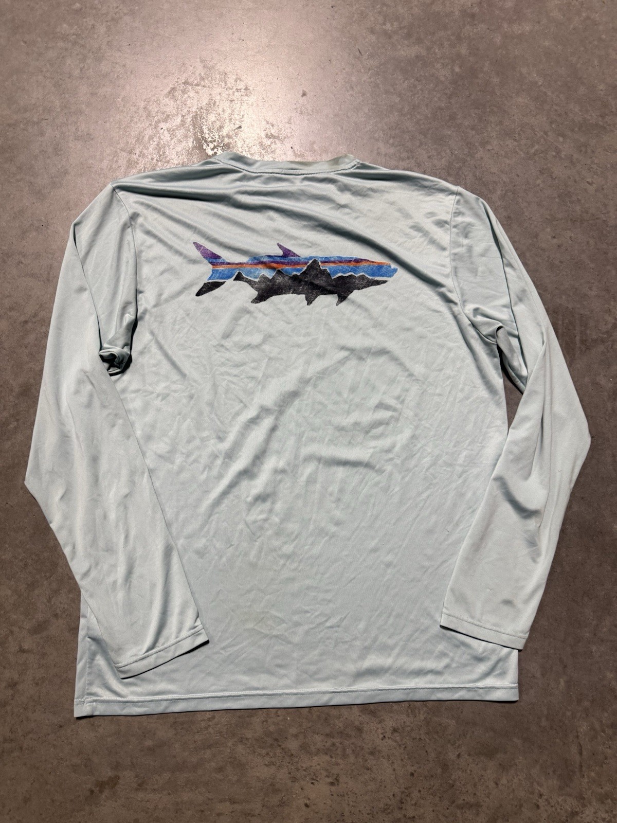 PATAGONIA Capilene Cool Daily Fish Graphic Long Sleeve Shirt Men's Large gallery
