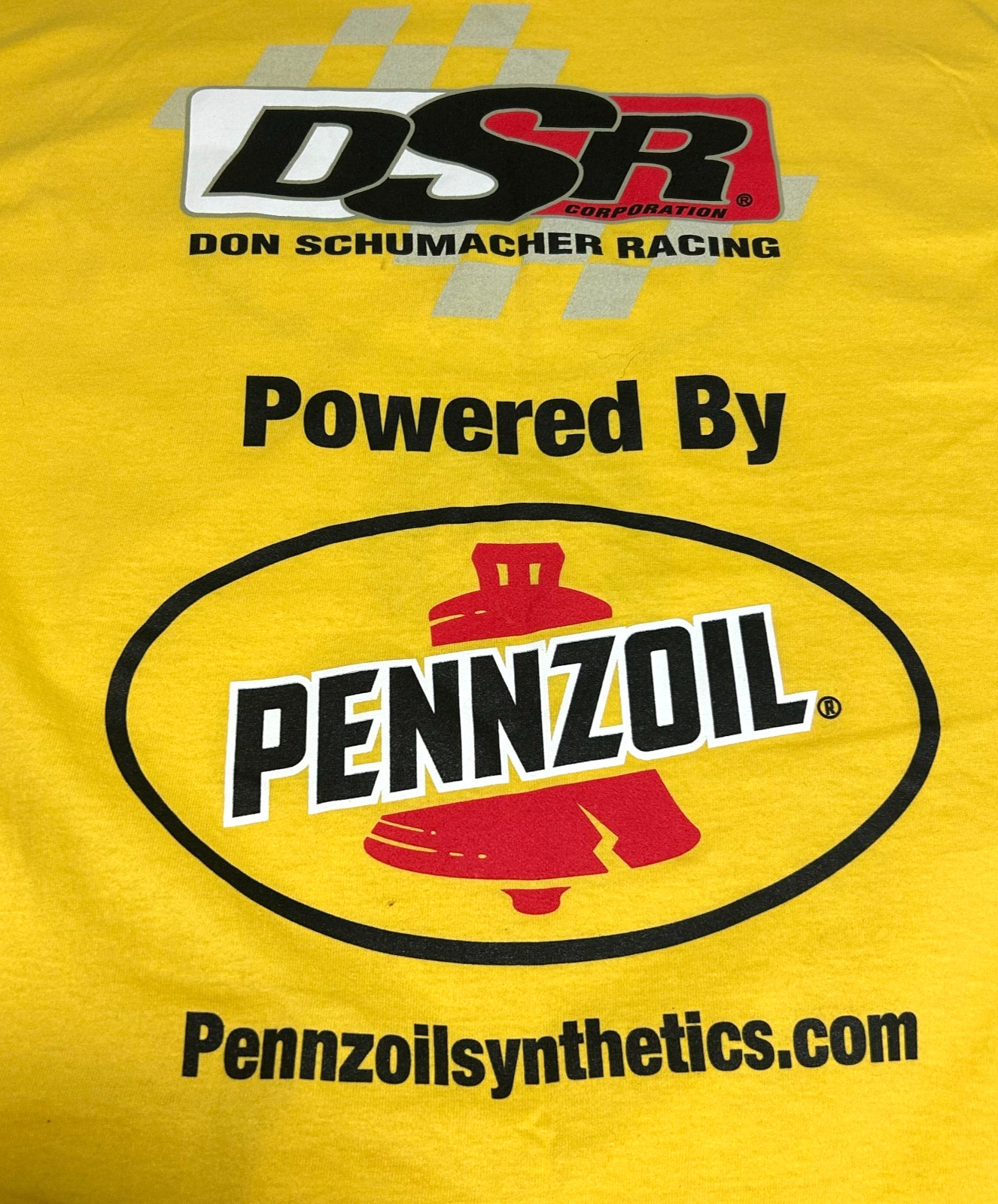 PENNZOIL Racing Don Schumacher Mopar Motorsports T-Shirt Yellow Men's Size LG gallery