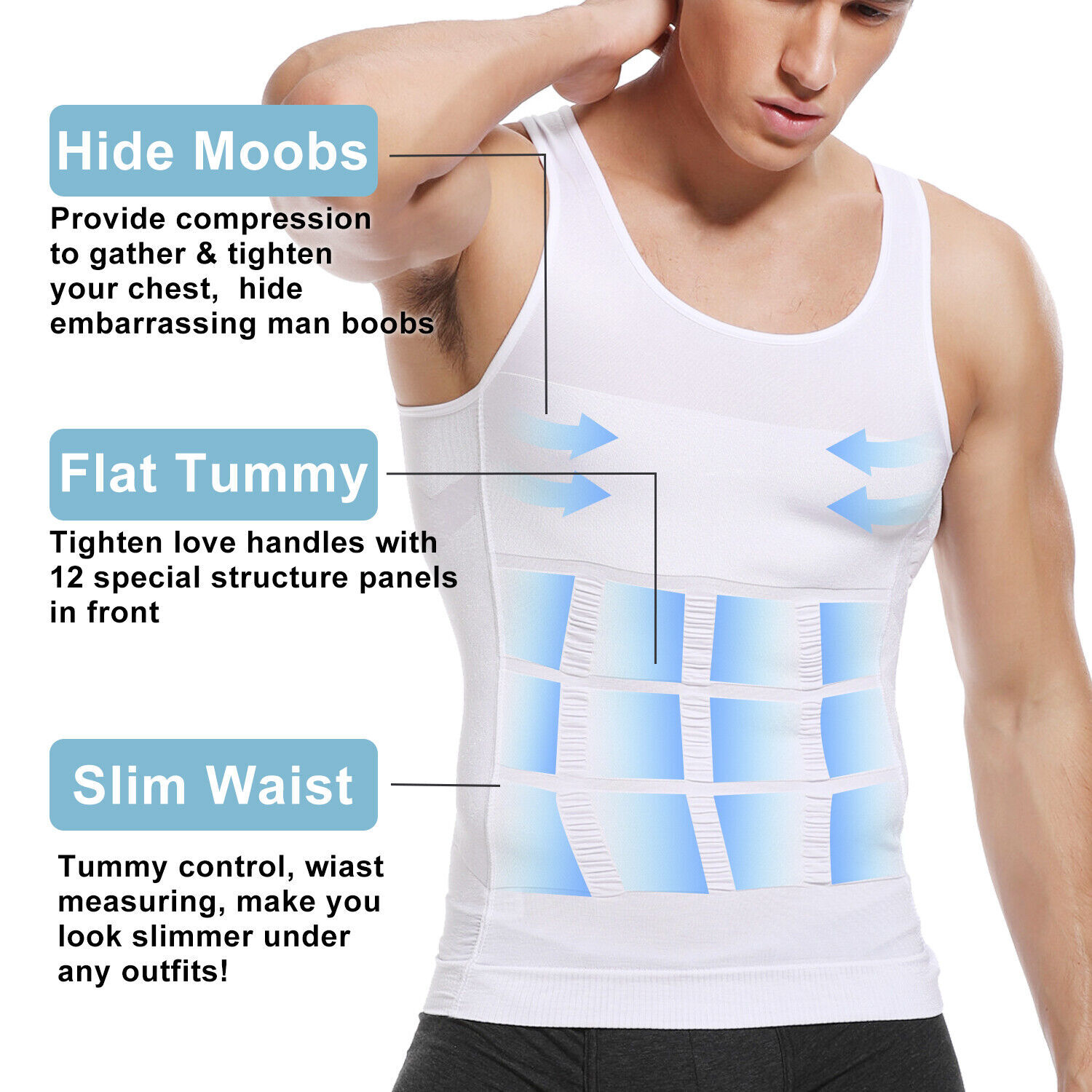 Men's Cool Dry Short Sleeve Compression Shirts Sports Baselayer Workout Tank Top gallery