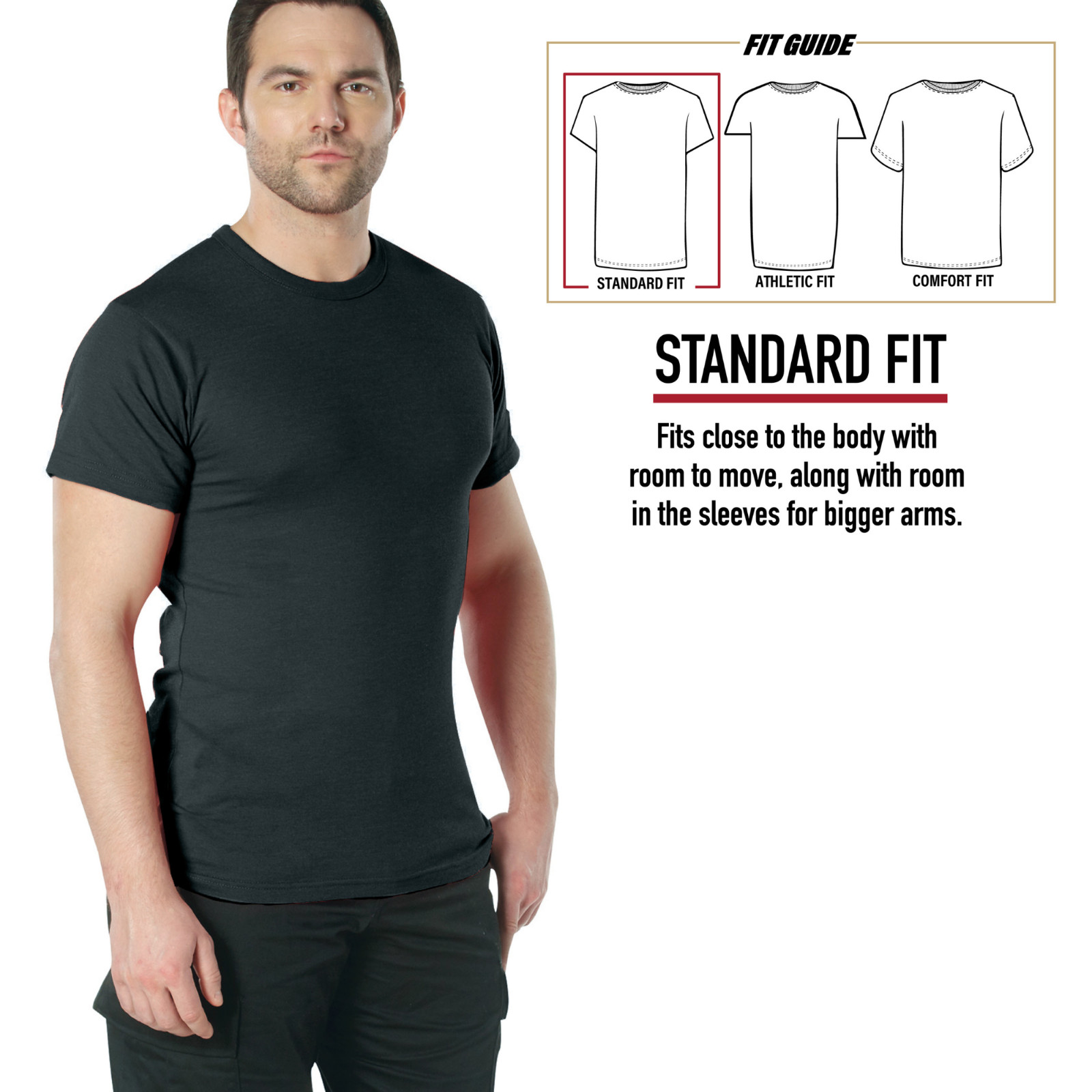 Solid T-Shirt Army Color Military Short Sleeve Poly/Cotton or 100% Cotton Tees gallery