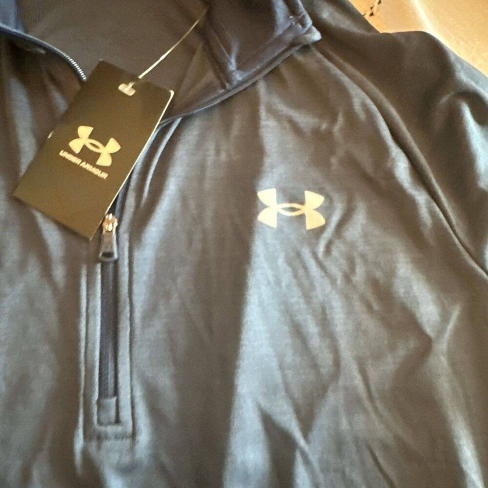 Under Armour Heatgear 1/4 Zip Sweater Men's Large Long Sleeve Stretch Loose Fit gallery