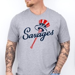 The Bronx Savages | New York Baseball Soft Ring Spun Pre-Shrunk Cotton T-Shirt