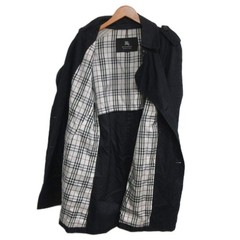 Burberry Black Label Trench Coat Nova Check Double Belted Black