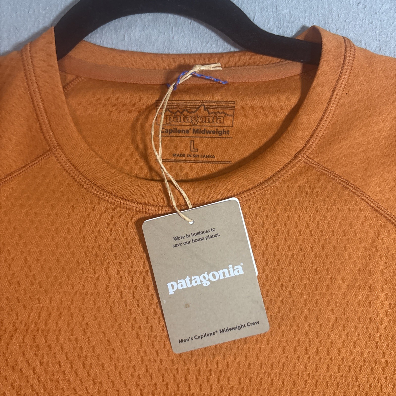 Patagonia Capilene Midweight Crewneck Long Sleeve Shirt 44427 Redtail Rust NWT gallery