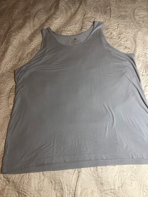 David Archy Men’s Tank Top Bamboo Rayon Undershirts Gray Crew Neck Size XL