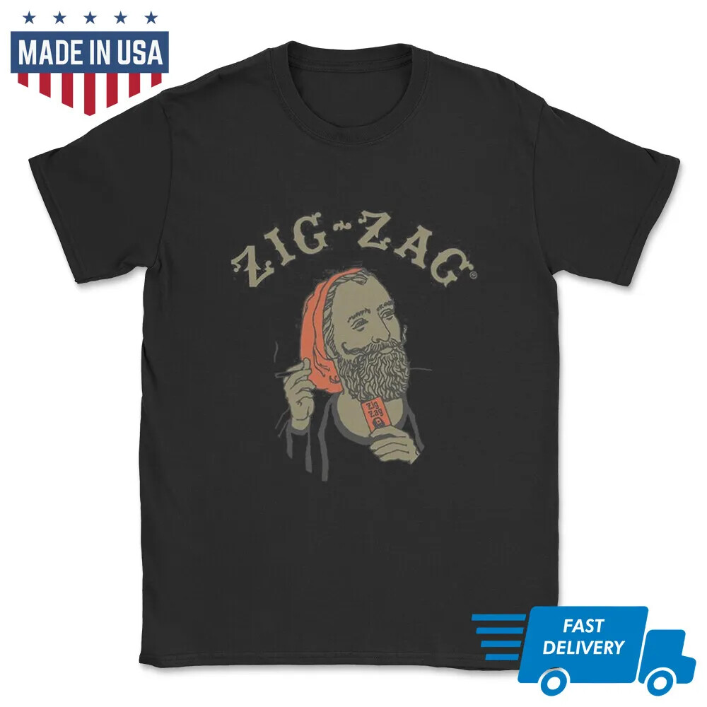 Iconic Gold Zig-Zag Smoking Weed Rolling Paper Logo T-Shirt