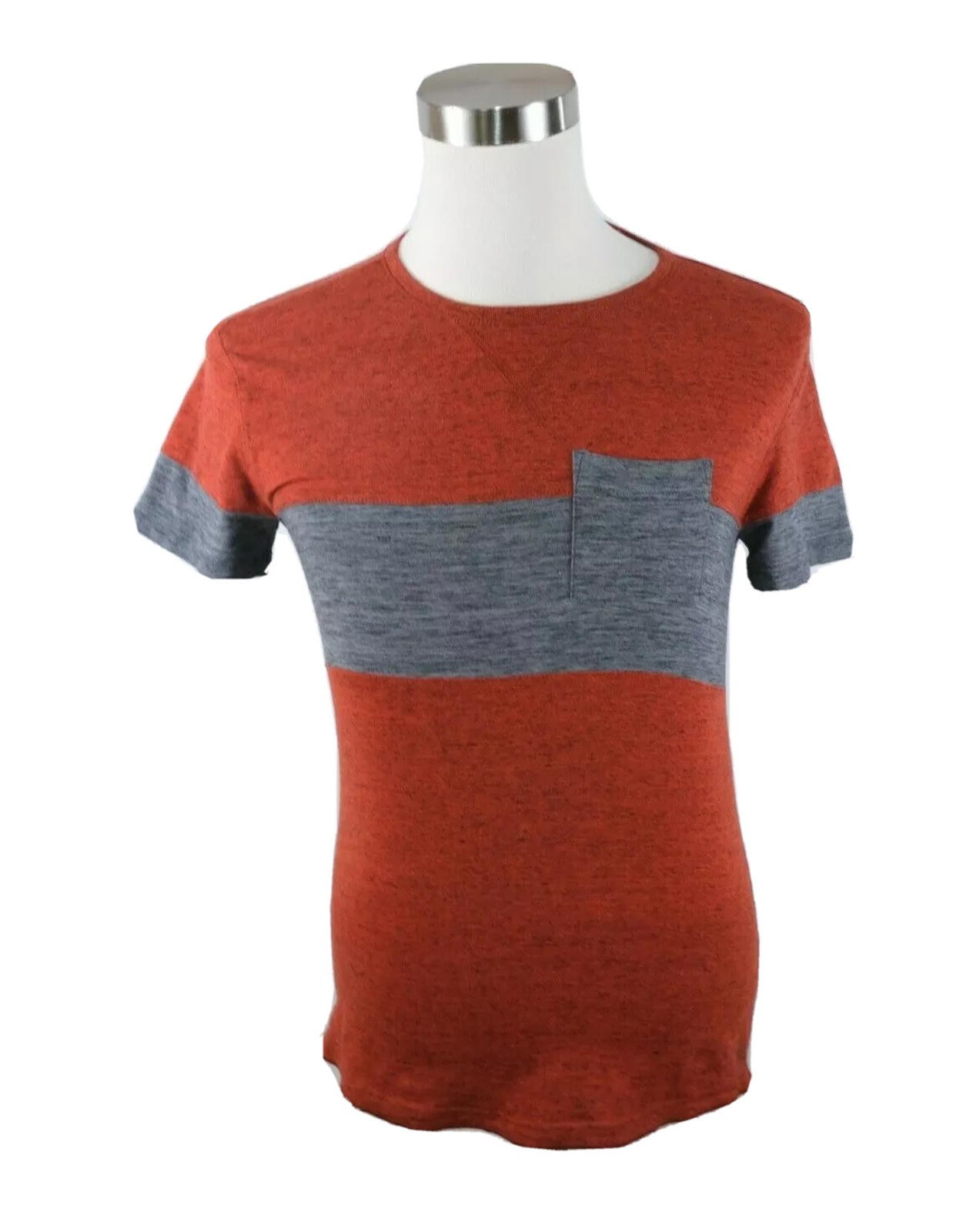 American Eagle Mens Stretch Active Flex Heather Burgundy Dark Gray T Shirt XS gallery