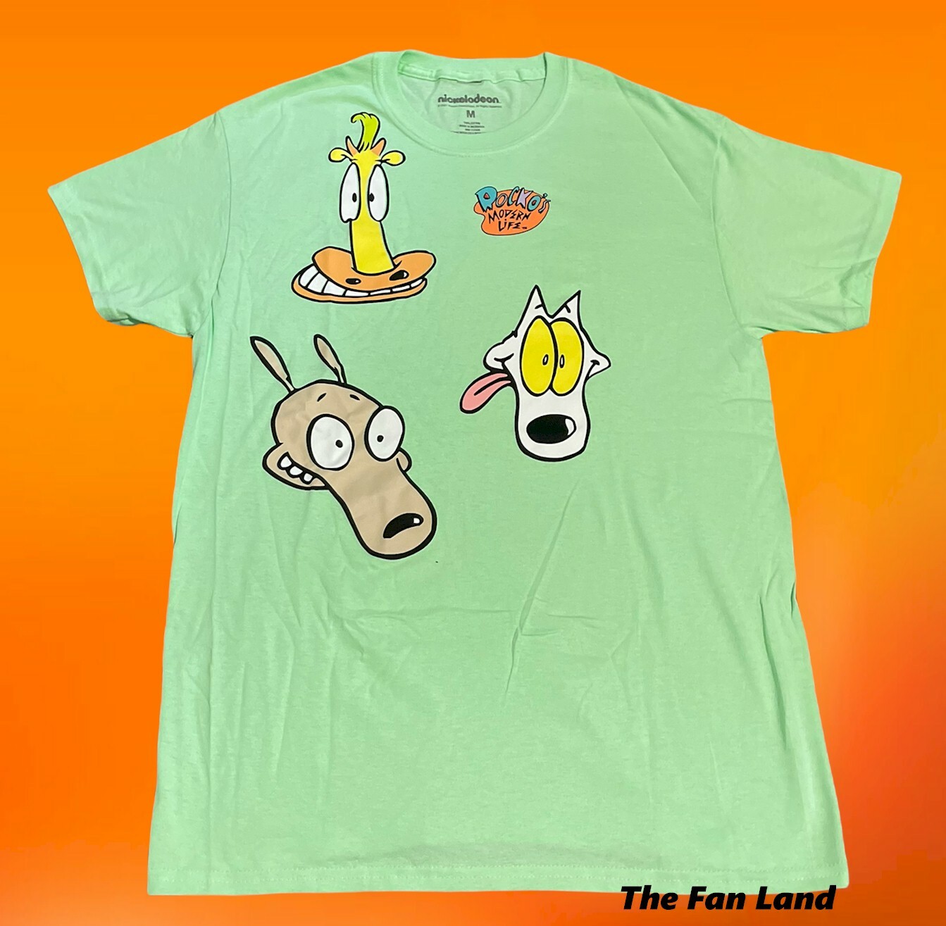 New Nickelodeon Rocko's Modern Family Light Green Vintage Mens Classic T-Shirt gallery
