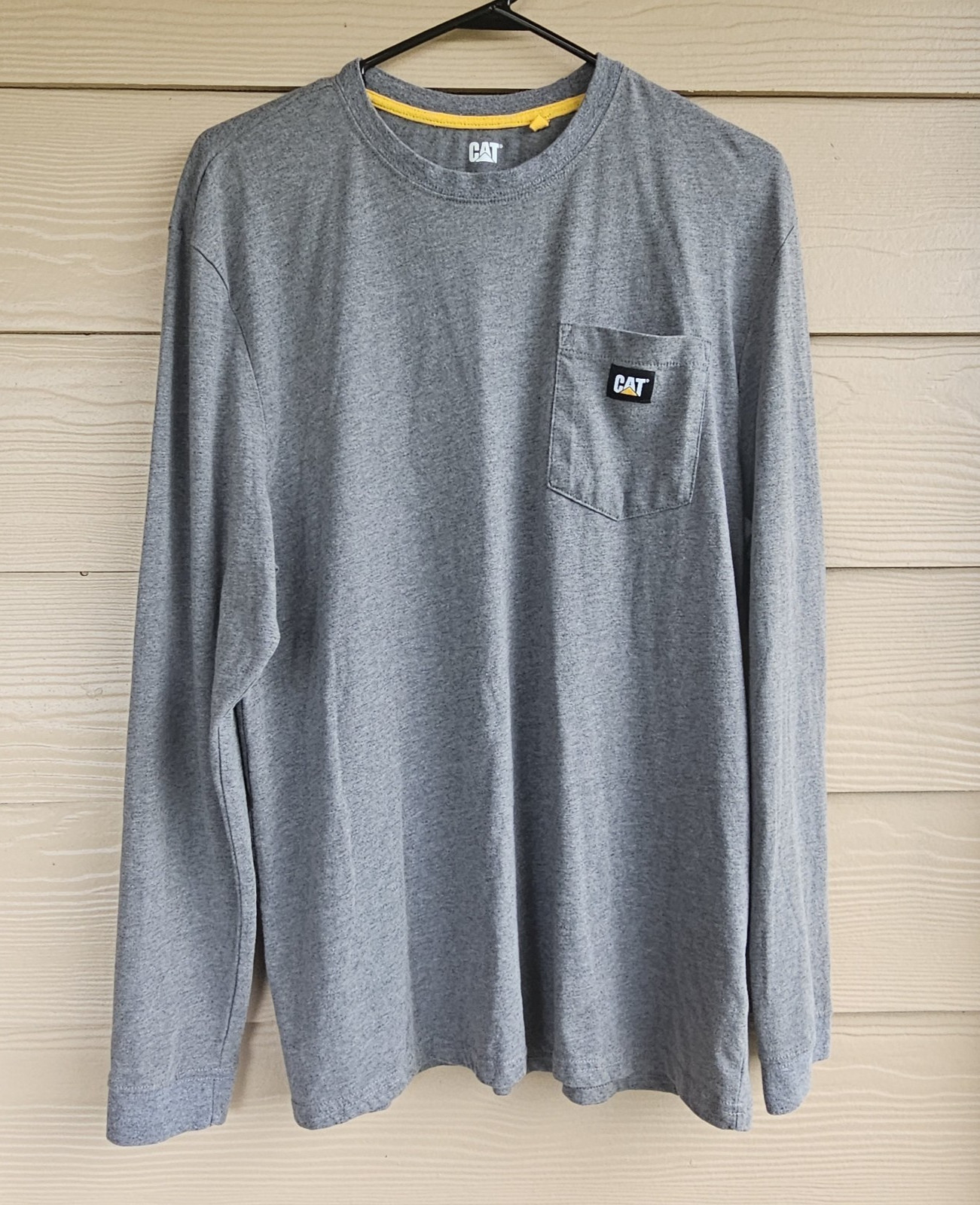 Gray Long Sleeve Workwear Men's Tee Shirt Size Large Cotton Blend gallery