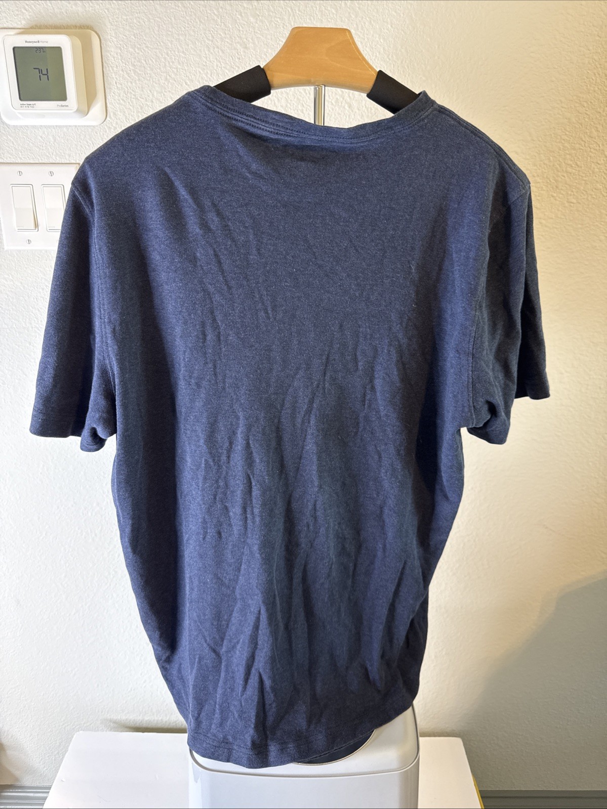 Kirkland Signature Mens Short Sleeve Pima Cotton Slub T-Shirt Blue Size Large gallery