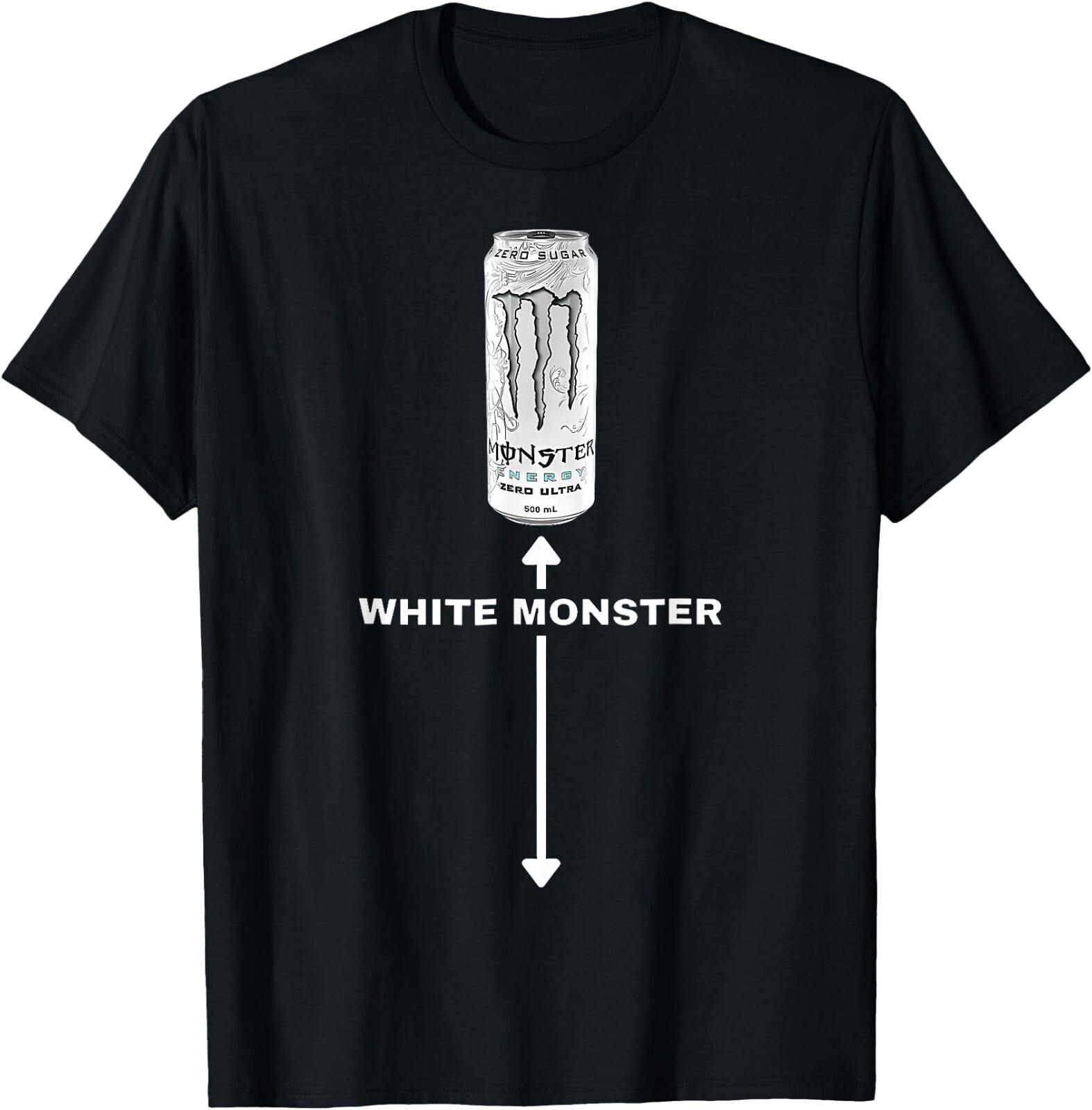 White Monster Funny Joke Man Friends T-Shirt ,Unisex Tee, Gildan 500 Tee gallery
